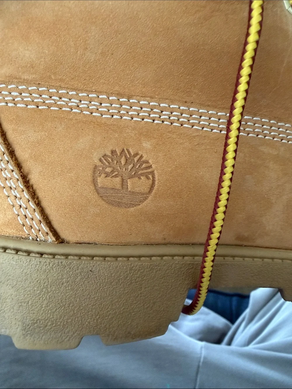 Timberland Wheat Nubuck Kids Lace-Up Work Boots
